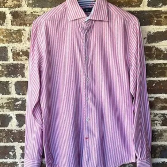 Stone Rose Other - Stone Rose Pink Stripe Button Down Shirt Size Medium